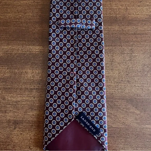 Brown and Blue Men’s Wide Tie - Picture 5 of 5